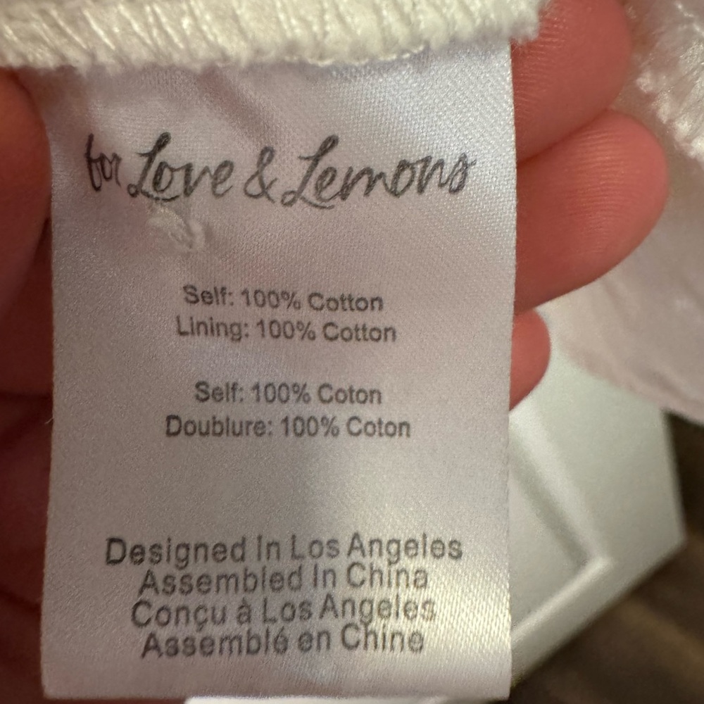 For Love And Lemons White Tea time babydoll dress - Picture 4 of 4
